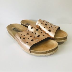 Mephisto Rose Gold Star Slides